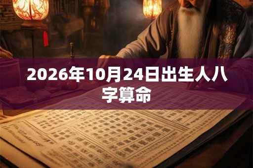 2026年10月24日出生人八字算命 2026年10月24日出生人八字算命