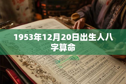 1953年12月20日出生人八字算命 1953年12月20日出生人八字算命