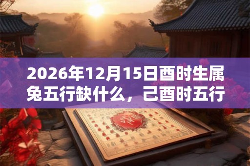 2026年12月15日酉时生属兔五行缺什么，己酉时五行缺什么