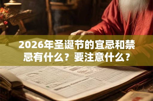 2026年圣诞节的宜忌和禁忌有什么？要注意什么？