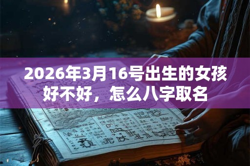 2026年3月16号出生的女孩好不好,怎么八字取名 2026年3月16号出生的女孩好不好,怎么八字取名