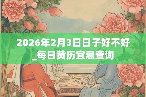 2026年2月3日日子好不好_每日黄历宜忌查询 2026年2月3日日子好不好_每日黄历宜忌查询