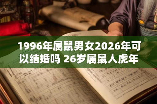 1996年属鼠男女2026年可以结婚吗 26岁属鼠人虎年结婚要注意什么