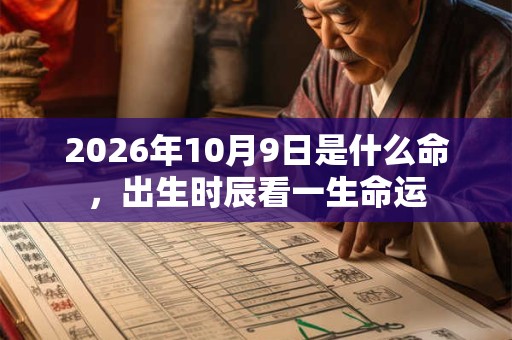 2026年10月9日是什么命,出生时辰看一生命运 2026年10月9日是什么命,出生时辰看一生命运