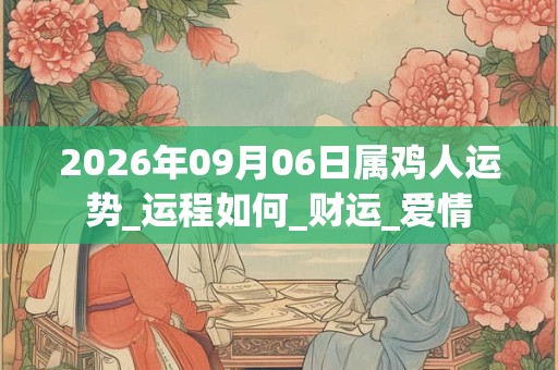 2026年09月06日属鸡人运势_运程如何_财运_爱情