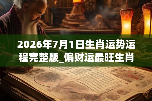 2026年7月1日生肖运势运程完整版_偏财运最旺生肖 2026年7月1日生肖运势运程完整版_偏财运最旺生肖
