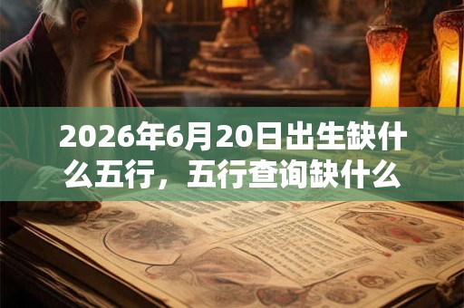 2026年6月20日出生缺什么五行，五行查询缺什么