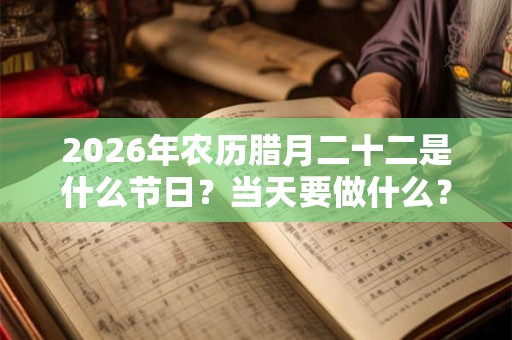 2026年农历腊月二十二是什么节日?当天要做什么? 2026年农历腊月二十二是什么节日?当天要做什么?