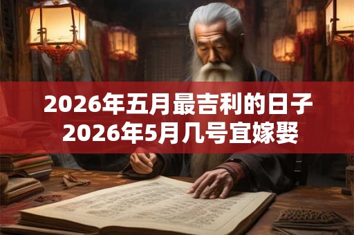 2026年五月最吉利的日子 2026年5月几号宜嫁娶