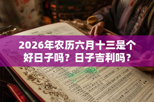2026年农历六月十三是个好日子吗?日子吉利吗? 2026年农历六月十三是个好日子吗?日子吉利吗?