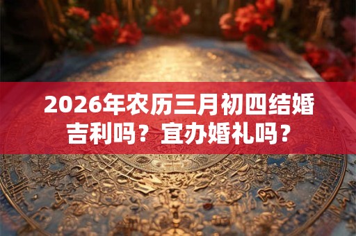 2026年农历三月初四结婚吉利吗？宜办婚礼吗？