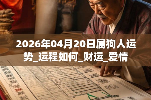 2026年04月20日属狗人运势_运程如何_财运_爱情