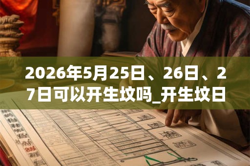 2026年5月25日、26日、27日可以开生坟吗_开生坟日子好吗