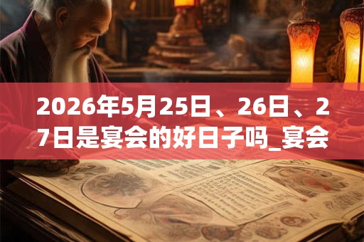 2026年5月25日、26日、27日是宴会的好日子吗_宴会可以吗 2026年5月25日、26日、27日是宴会的好日子吗_宴会可以吗