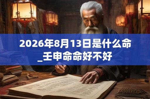 2026年8月13日是什么命_壬申命命好不好 2026年8月13日是什么命_壬申命命好不好