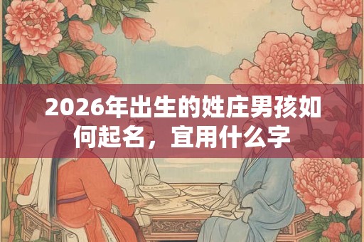 2026年出生的姓庄男孩如何起名,宜用什么字 2026年出生的姓庄男孩如何起名,宜用什么字