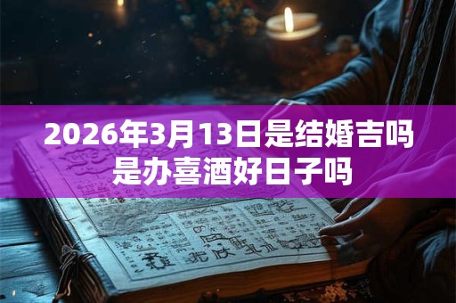 2026年3月13日是结婚吉吗 是办喜酒好日子吗 2026年3月13日是结婚吉吗 是办喜酒好日子吗