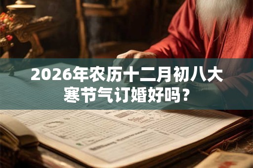 2026年农历十二月初八大寒节气订婚好吗？