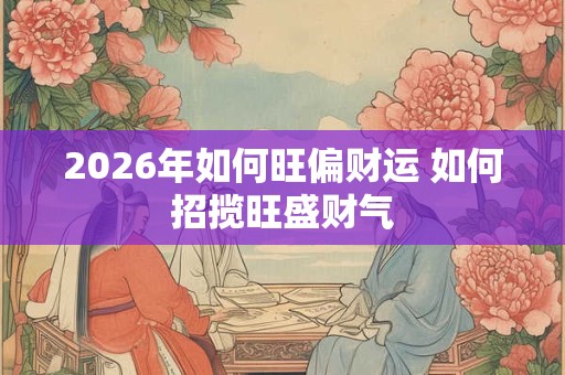 2026年如何旺偏财运 如何招揽旺盛财气