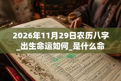 2026年11月29日农历八字_出生命运如何_是什么命 2026年11月29日农历八字_出生命运如何_是什么命
