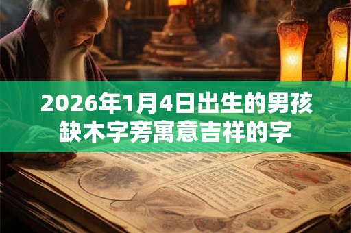 2026年1月4日出生的男孩缺木字旁寓意吉祥的字