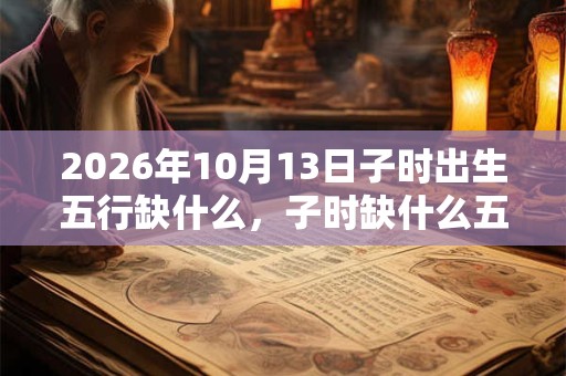 2026年10月13日子时出生五行缺什么，子时缺什么五行