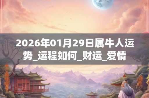 2026年01月29日属牛人运势_运程如何_财运_爱情 2026年01月29日属牛人运势_运程如何_财运_爱情