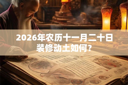 2026年农历十一月二十日装修动土如何? 2026年农历十一月二十日装修动土如何?