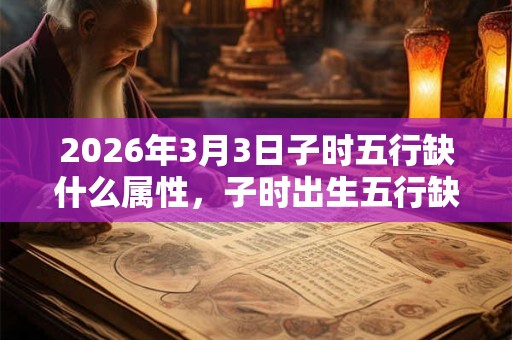 2026年3月3日子时五行缺什么属性，子时出生五行缺什么