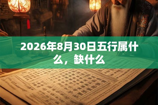 2026年8月30日五行属什么，缺什么