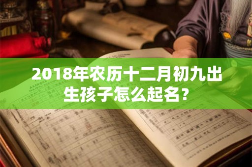 2018年农历十二月初九出生孩子怎么起名? 2018年农历十二月初九出生孩子怎么起名?