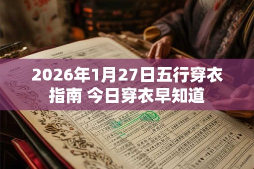2026年1月27日五行穿衣指南 今日穿衣早知道 2026年1月27日五行穿衣指南 今日穿衣早知道