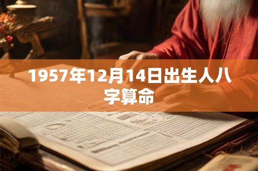 1957年12月14日出生人八字算命 1957年12月14日出生人八字算命