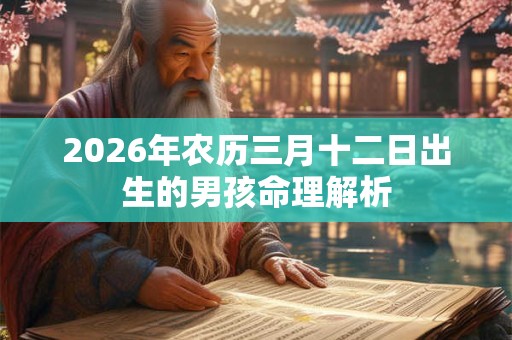 2026年农历三月十二日出生的男孩命理解析 2026年农历三月十二日出生的男孩命理解析