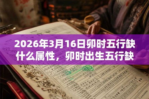 2026年3月16日卯时五行缺什么属性,卯时出生五行缺什么 2026年3月16日卯时五行缺什么属性,卯时出生五行缺什么
