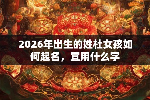 2026年出生的姓杜女孩如何起名，宜用什么字