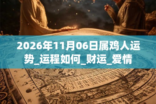 2026年11月06日属鸡人运势_运程如何_财运_爱情