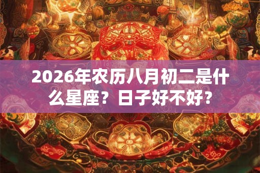 2026年农历八月初二是什么星座？日子好不好？