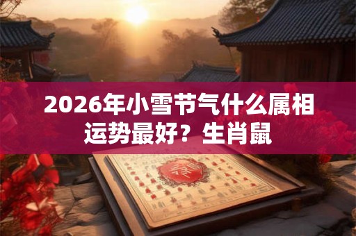 2026年小雪节气什么属相运势最好?生肖鼠 2026年小雪节气什么属相运势最好?生肖鼠