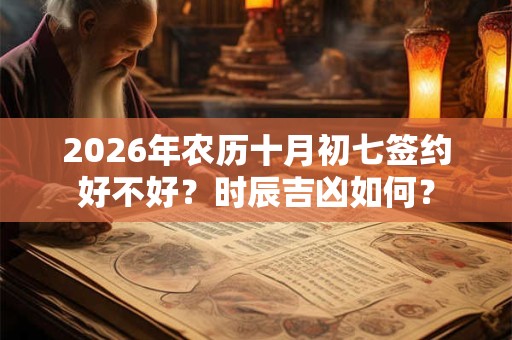 2026年农历十月初七签约好不好？时辰吉凶如何？