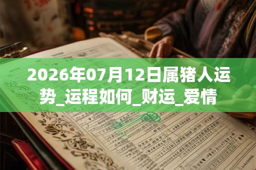 2026年07月12日属猪人运势_运程如何_财运_爱情 2026年07月12日属猪人运势_运程如何_财运_爱情