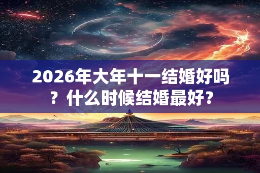 2026年大年十一结婚好吗?什么时候结婚最好? 2026年大年十一结婚好吗?什么时候结婚最好?