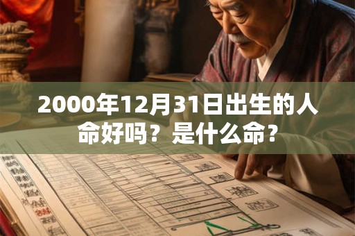 2000年12月31日出生的人命好吗?是什么命? 2000年12月31日出生的人命好吗?是什么命?