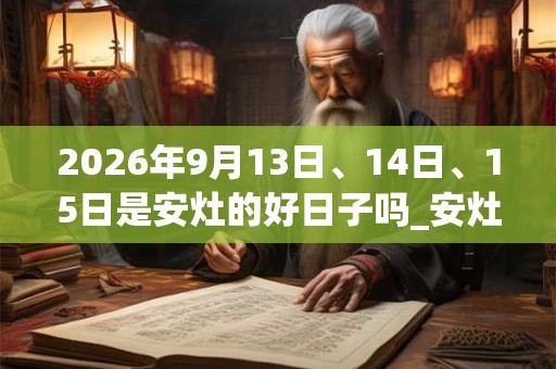 2026年9月13日、14日、15日是安灶的好日子吗_安灶可以吗 2026年9月13日、14日、15日是安灶的好日子吗_安灶可以吗