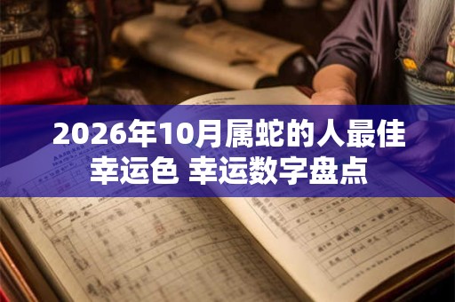 2026年10月属蛇的人最佳幸运色 幸运数字盘点 2026年10月属蛇的人最佳幸运色 幸运数字盘点