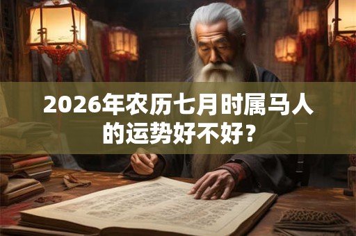 2026年农历七月时属马人的运势好不好? 2026年农历七月时属马人的运势好不好?