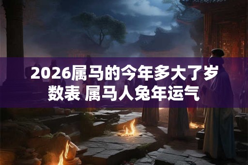 2026属马的今年多大了岁数表 属马人兔年运气 2026属马的今年多大了岁数表 属马人兔年运气