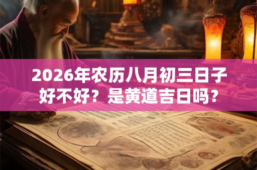 2026年农历八月初三日子好不好?是黄道吉日吗? 2026年农历八月初三日子好不好?是黄道吉日吗?