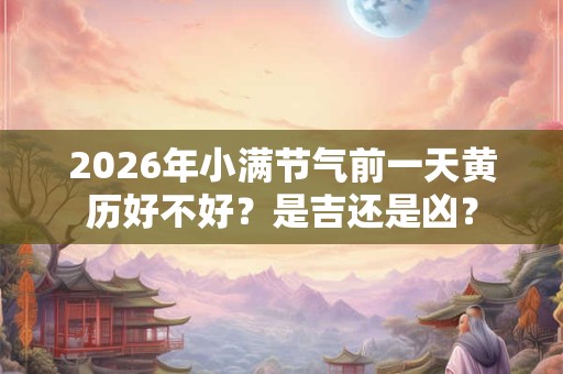 2026年小满节气前一天黄历好不好?是吉还是凶? 2026年小满节气前一天黄历好不好?是吉还是凶?