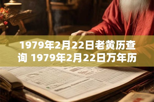 1979年2月22日老黄历查询 1979年2月22日万年历黄道吉日 1979年2月22日老黄历查询 1979年2月22日万年历黄道吉日